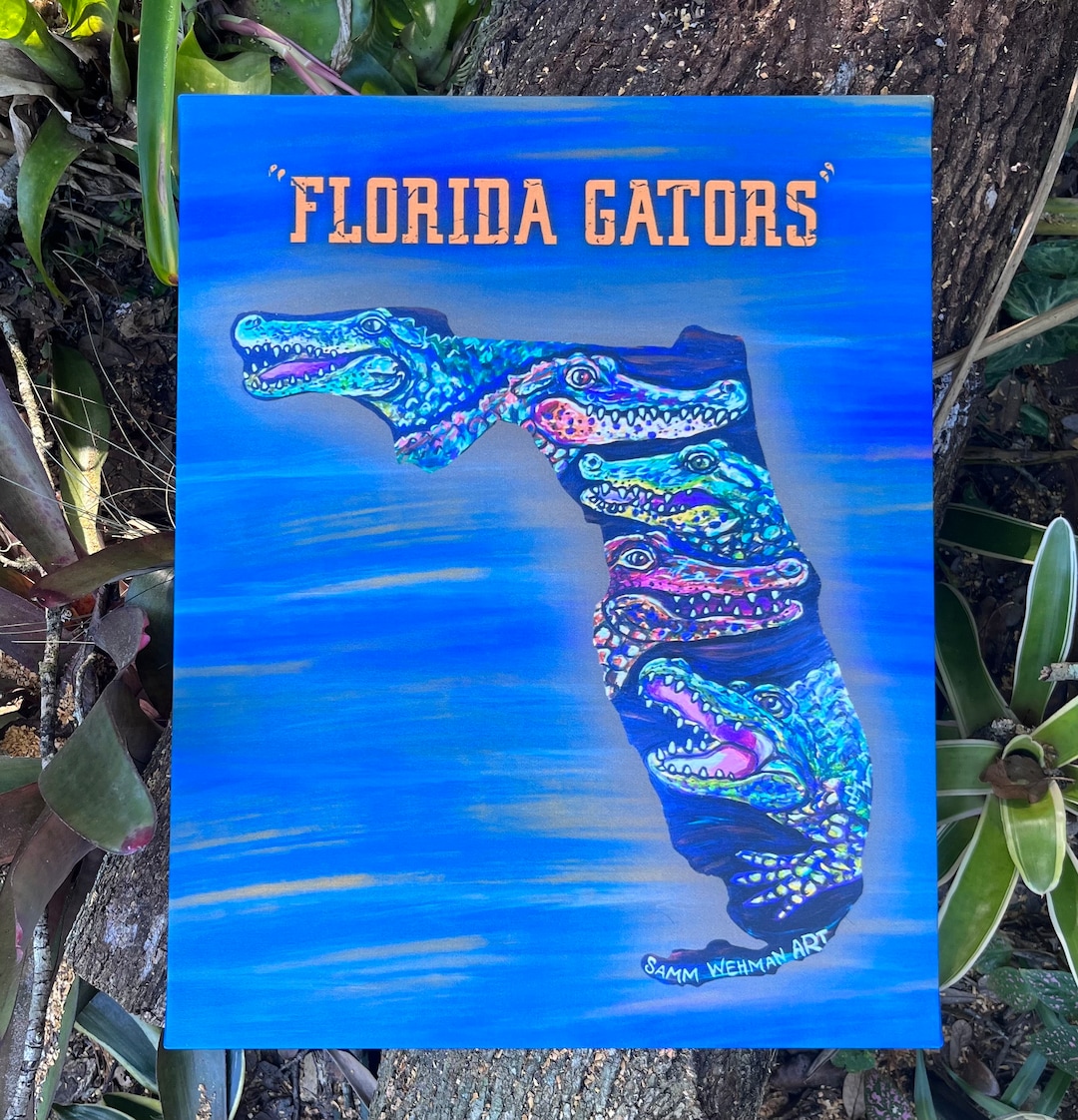 Florida Gators Canvas Art Print Etsy