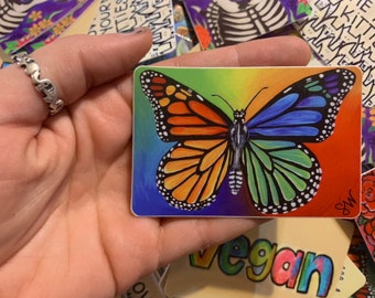 thumbnail image 2 of 10pcs Colorful Monarch Butterfly Vinyl Die Cut Stickers - Buy 2 Get 1 Free Deal 2 of 4