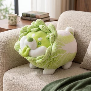 キャベツ犬ぬいぐるみ – 野菜の妖精柴犬ぬいぐるみ
