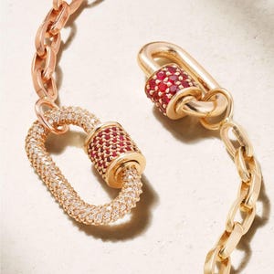 14k Solid Gold Polished Charm Iconic Ruby Charm Pendant Wedding Jewelry