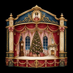 Nutcracker Ballet Christmas Clipart Bundle, 20 Watercolor PNG, Toy Soldier Dancer Holiday Graphics, Commercial Use