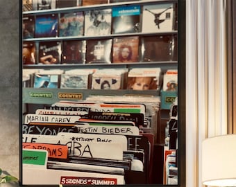 Vinyl Dreams / Stampa da negozio di dischi in vinile / Fotografia musicale / Stampa artistica da parete