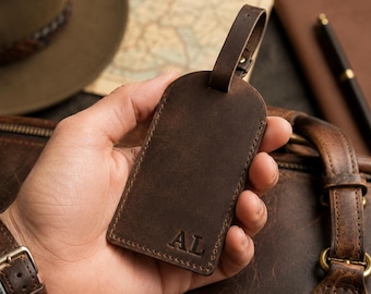Personalized Luggage Tags, Custom Travel Gift, Engraved Leather Luggage Tag, Groomsmen Gift, Valentines Gift,Wedding favor Luggage Tag,