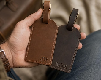 Personalized Luggage Tags, Custom Travel Gift, Engraved Leather Luggage Tag, Groomsmen Gift, Valentines Gift,Wedding favor Luggage Tag,