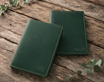 Personalized Leather Passport Holder,Custom Leather Passport Wallet Case Cover,Monogram Engraved Leather,Travel Gift for Him Her