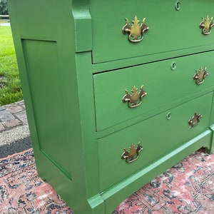 SOLD Custom Paint Example green vintage side table image 7