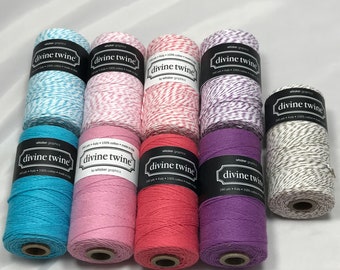 Your Choice of Amount Strawberry Twist The Twinery 100/% Cotton Bakers Twine