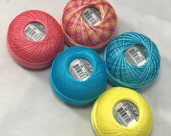 601 Your Choice Snowman 5 Pack 604 and 658 Lizbeth Tatting Thread Color# 158 Size 20 or 40 FULL SPOOLS 183