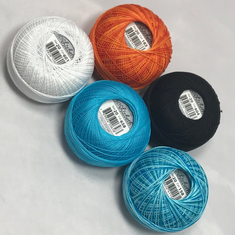 601 Your Choice Snowman 5 Pack 604 and 658 Lizbeth Tatting Thread Color# 158 Size 20 or 40 FULL SPOOLS 183