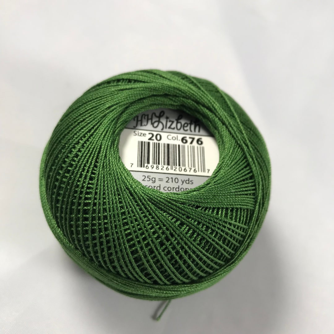 Lizbeth Tatting Thread Size 20 or 40 Solid Dark Leaf Green Color 676 Etsy