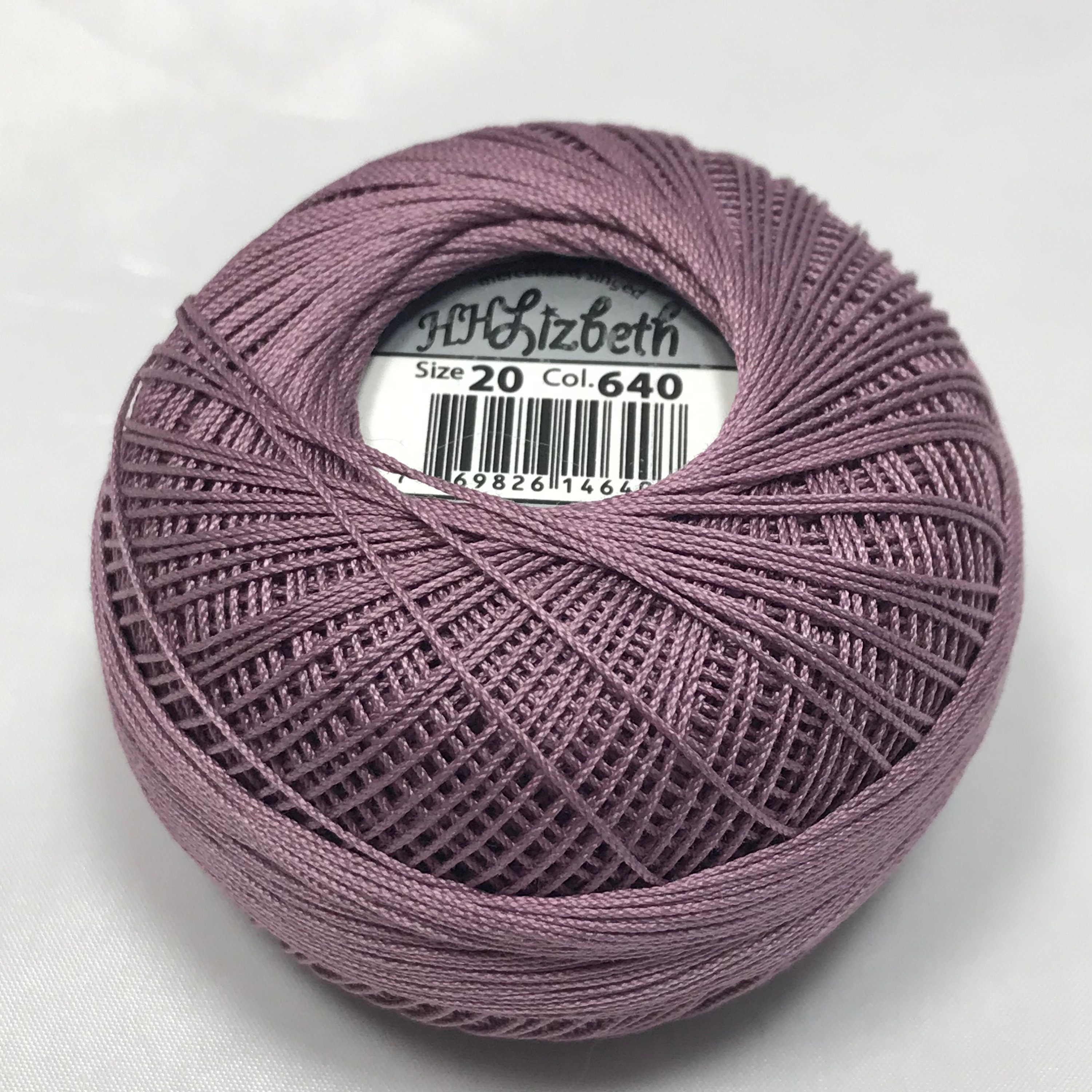 Antique Violet Medium Lizbeth 640 Size 20 100% Egyptian Mercerized