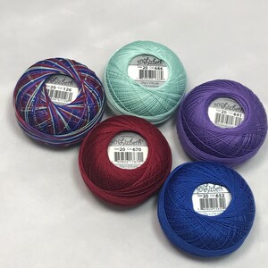 601 Your Choice Snowman 5 Pack 604 and 658 Lizbeth Tatting Thread Color# 158 Size 20 or 40 FULL SPOOLS 183