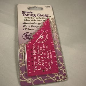 Tatting Gauge - Right or Left Handed - Your Choice of Color