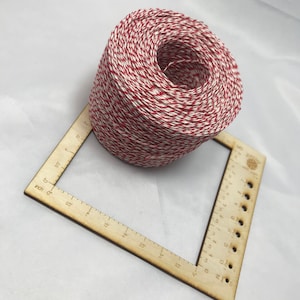 Bakers Twine - Red and White - BUY IN BULK - 250, 500, 750 or 1000 Yards - Your Choice of Color and Length