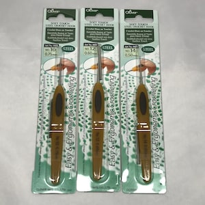 クローバーのソフトタッチかぎ針 - 0.5、0.6、0.75 mm - サイズはお好みで