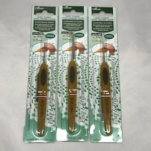 Clover Amour Crochet Hook Set - 9 Hooks Sizes: 2mm-6mm - Gift Hobby  Knitting Soft Touch Handle Aluminium Hook