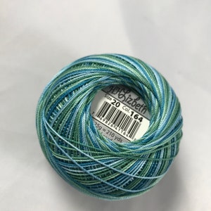 PASTELS VARIEGATED Aunt Lydia's Classic 10 Crochet Thread. 300yds. Item  154-0465 