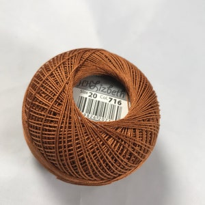 GOLLE SPULE - Lizbeth Tatting Garn - Ahornsirup - Farbe #716 - Größe 3, 10, 20, 40 oder 80