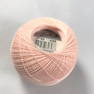 Tatting Thread - Pearl Blush - Color #648 - Size 3, 10, 20, 40 or 80