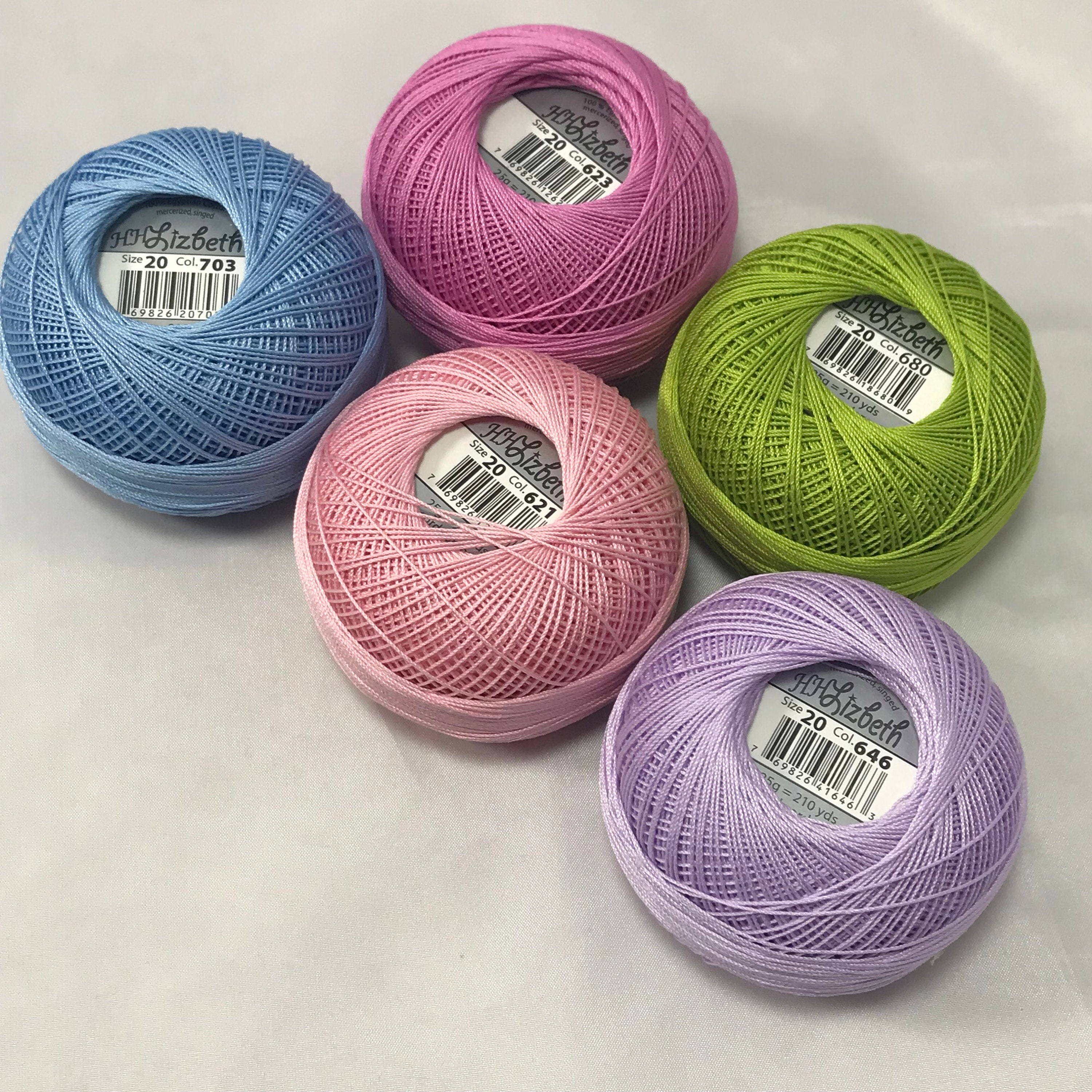 601 Your Choice Snowman 5 Pack 604 and 658 Lizbeth Tatting Thread Color# 158 Size 20 or 40 FULL SPOOLS 183
