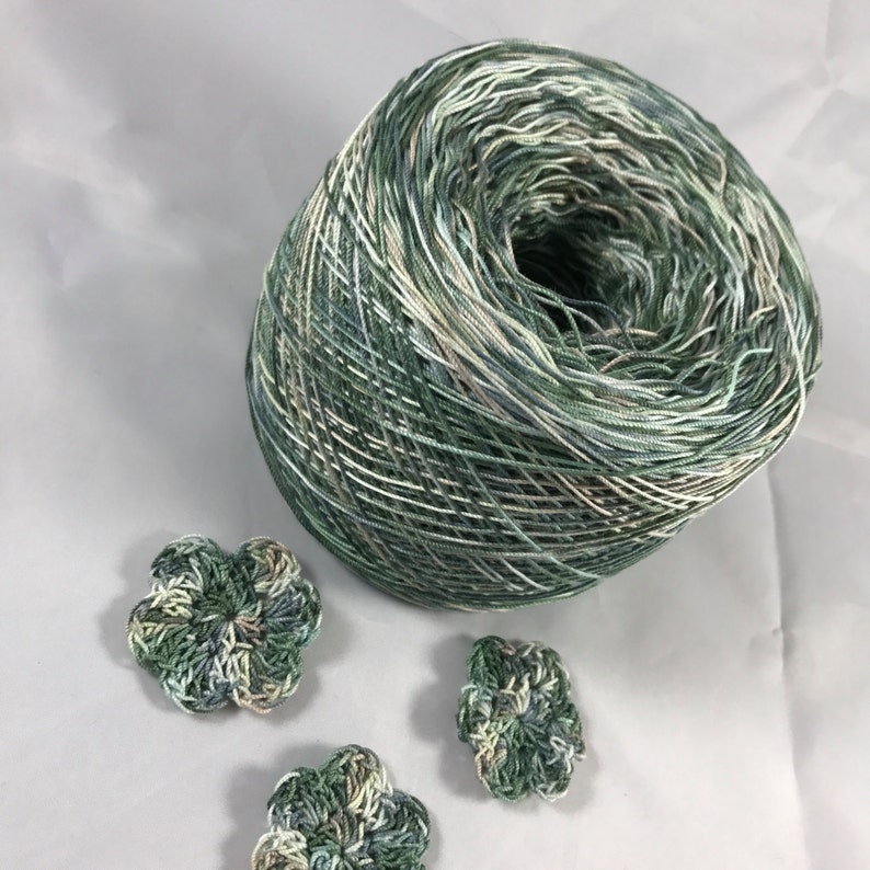 Hand Dyed Solitude Size 10 Your Choice of Amount Crochet Cotton