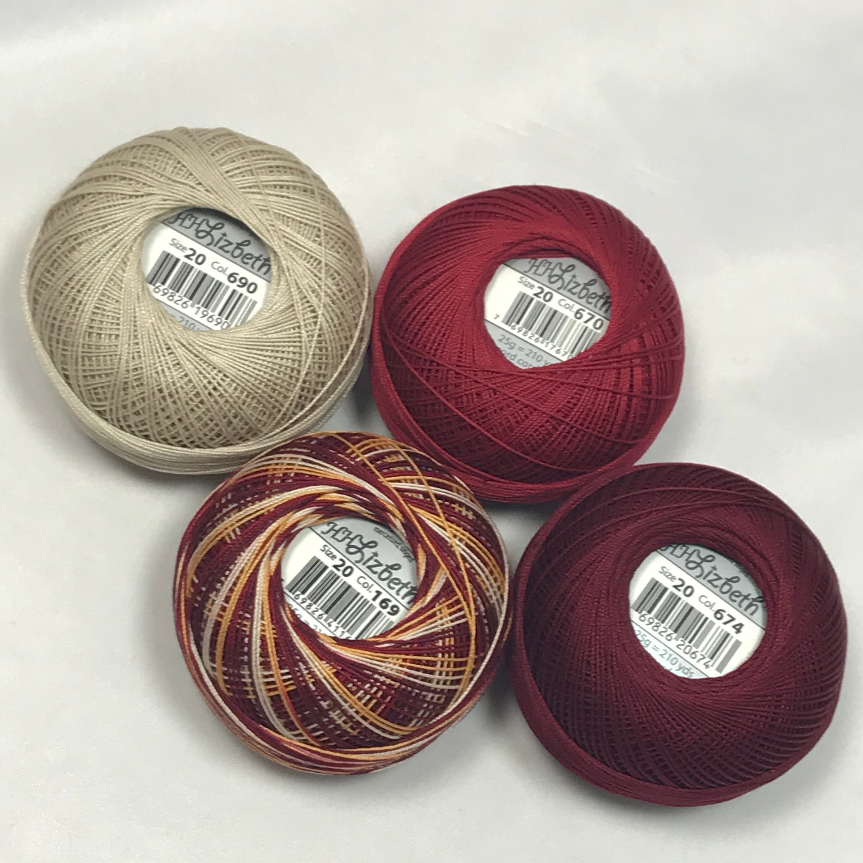 Lizbeth Egyptian Cotton Crochet Thread Size 40 Color 690 Light Mocha Brown Lizbeth Egyptian Cotton Crochet Thread Size 40 Color 690 Light Mocha Brown