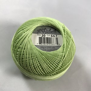 FULL SPOOL - Tatting Thread - Size 20 or 40 - Handy Hands - Lizbeth - Medium Orchid Green - Color #667