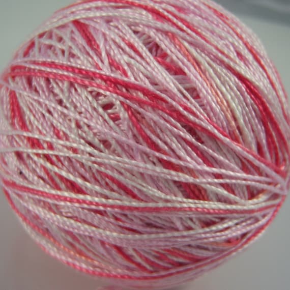 hand Dyed Embroidery Thread Perle Cotton Size 5 Your Choice of Length HDT Banana Split