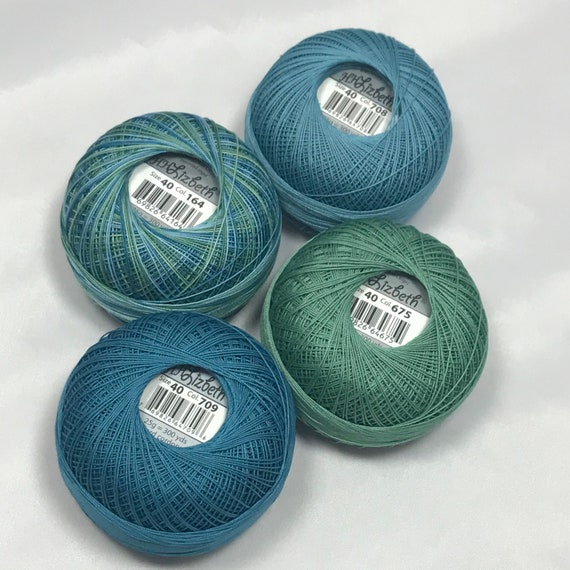 FULL SPOOLS Lizbeth Tatting Thread Size 20 or 40 Blue River Glades Mix  Color 164, 675, 709 and 708 Your Choice of Color 