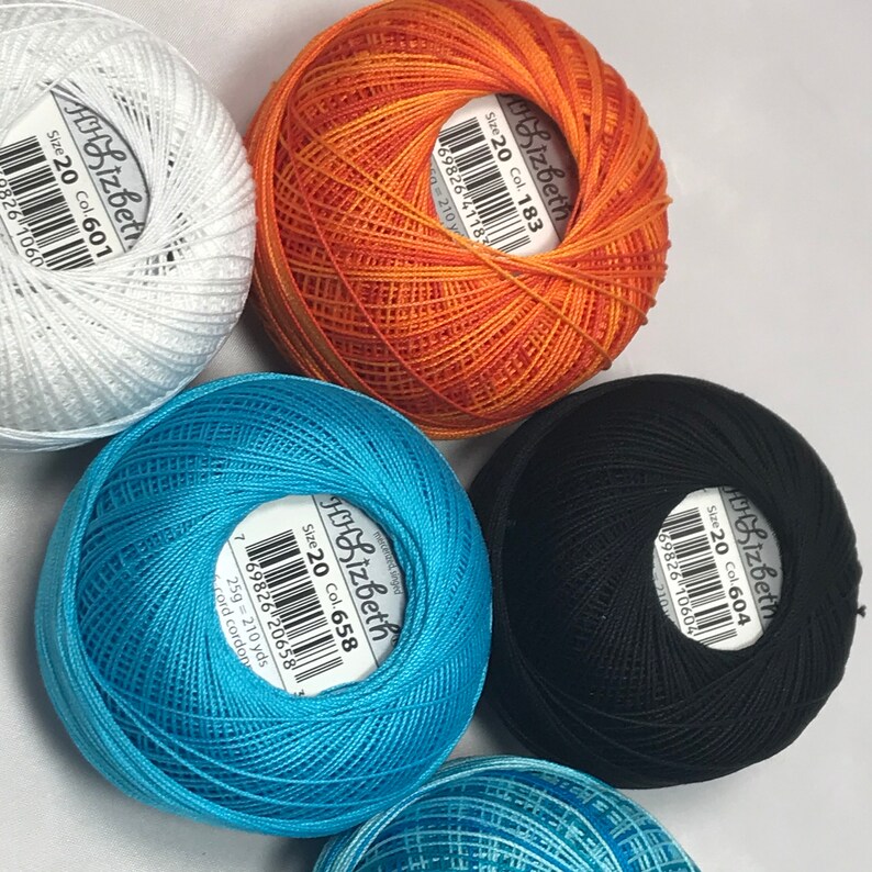 601 Your Choice Snowman 5 Pack 604 and 658 Lizbeth Tatting Thread Color# 158 Size 20 or 40 FULL SPOOLS 183