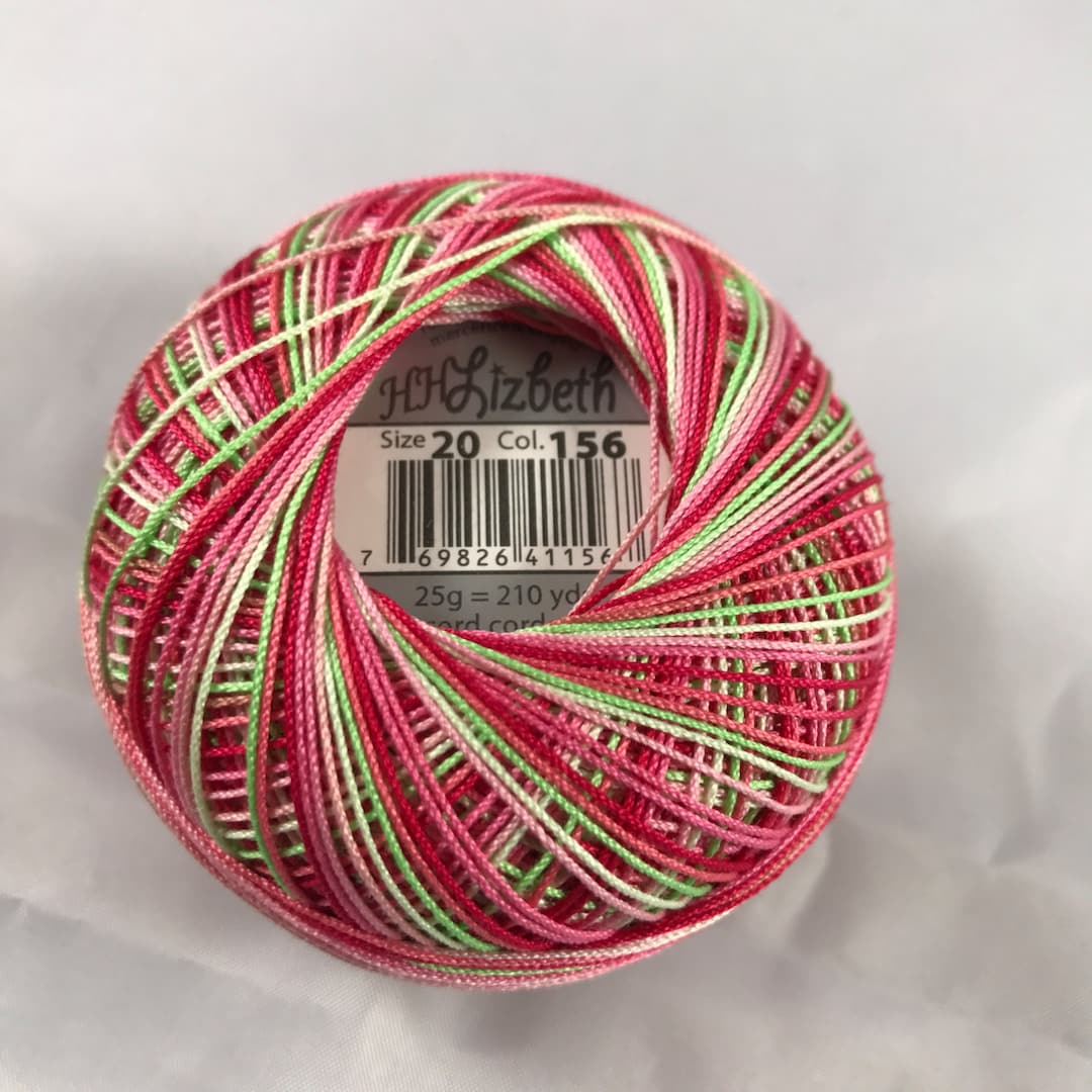 Watermelon Threading Tatting Thread - Lizbeth - Juicy Watermelon - Color #156 - Size 10, 20 ...