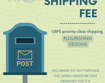 Shipping Add on: USPS priority class shipping
