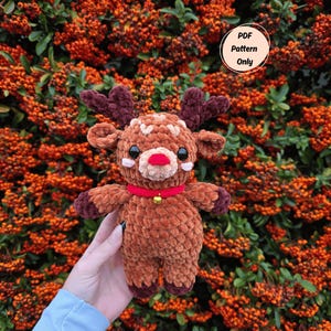 Dash The Reindeer (PDF crochet pattern, Low-sew, intermediate)