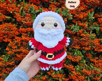 Santa Crochet Pattern PDF - Klaus, Low-Sew Christmas Amigurumi