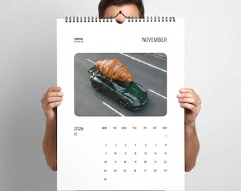2026 Porsche-Themed Minimalist Wall Calendar ISO 216 Paper Sizes Car Calendar for Porsche Lovers and Auto Enthusiasts [DIGITAL PRODUCT]