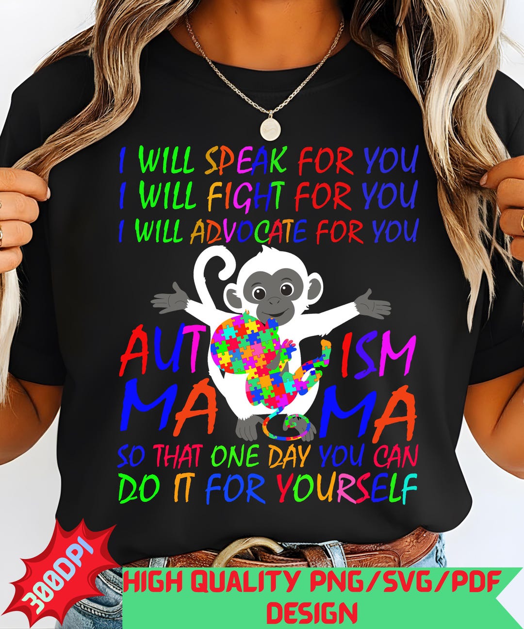 Autism Mama PNG | Autism Awareness Sublimation Design | Puzzle Heart ...