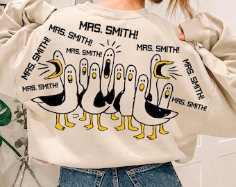 Custom Seagulls Teacher PNG SVG Bundle: Funny Teacher svg png Teacher Appreciation Gift Funny Personalized Teacher Nemo Birds svg