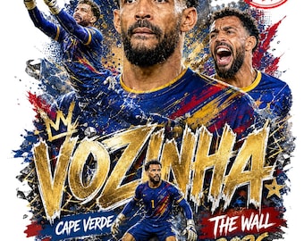 Vozinha Cape Verde Goalkeeper PNG, Streetwear Soccer Design (Digital Download)