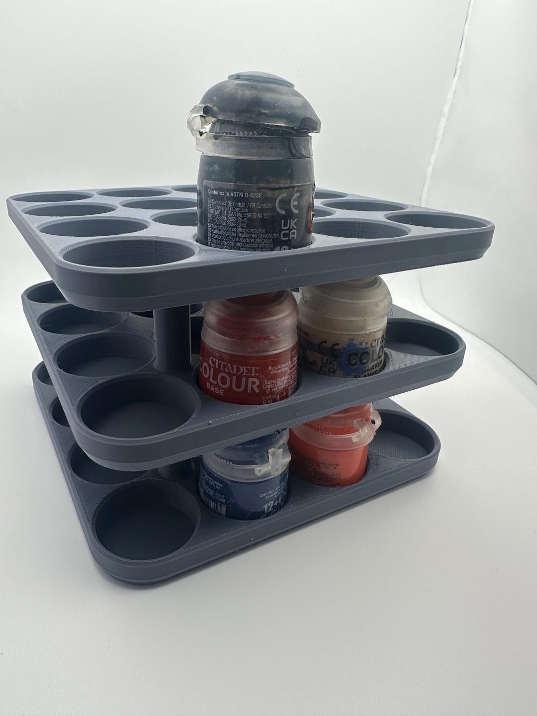 Paint Pot Racks Stackable Citadel Paint Pot Holder Rack – Modular 3D Printed Organiser ...