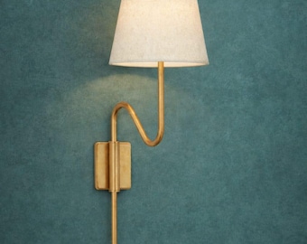 Handmade Brass Wall Sconce, Modern Vintage Industrial Lamp, Bedside Lighting, Home Decor