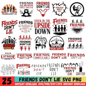 Vänner ljuger inte SVG PNG JPEG, elva Svg, silhuettklippfiler, present till kvinnor, tonåringar, män, vänner, vännercitatklippfiler
