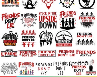 Friends Don’t Lie SVG PNG JPEG, Eleven Svg, Silhouette Cut Files,Gift for Women Teenager Men Friends, Friends Quote Cut Files