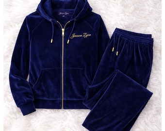 L, 1970s Women's Wilson Velour Track Suit, Blue Tan - L - Etsy