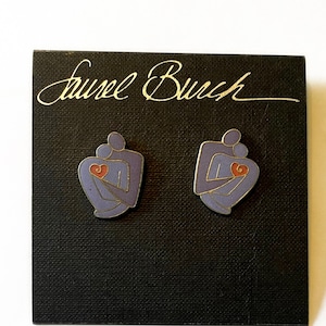 Laurel Burch SANCTUARY Earrings - Lavender and Lilac - Collectible - Retired Design and Discontinued Jewelry Line - Vintage