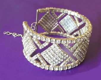 Rhinestone Bracelet - High End - Vintage - Estate