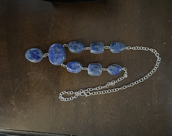 Vintage Lapis Lazuli Silver Necklace