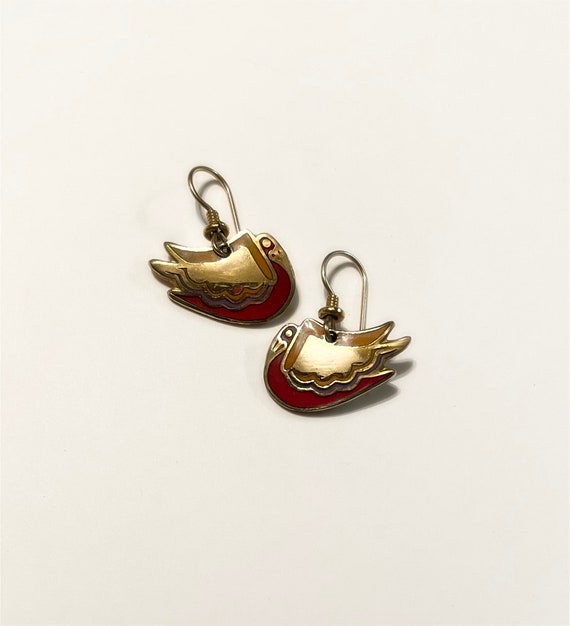 Laurel Burch WILD SWAN Earrings - Vintage