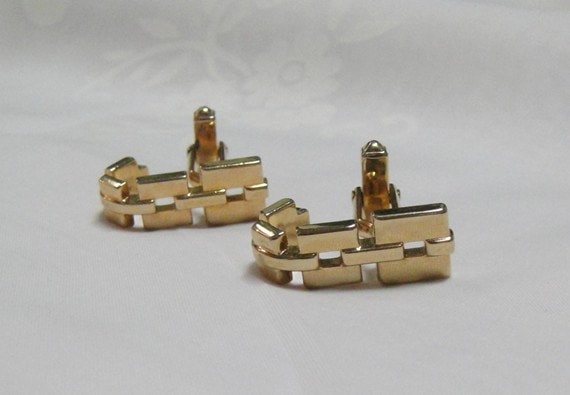 Vintage Gold Cuff Links - Swank Links - image 3