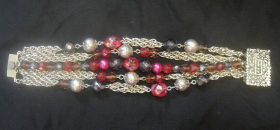 Full Parure - Bracelet, Necklace, Earrings - Red,… - image 3