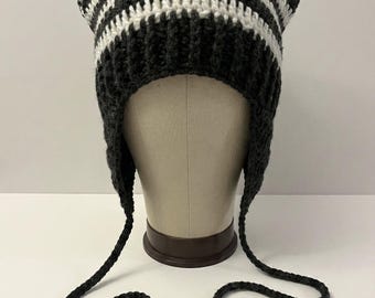 Cat Ear Flap Hat - Crochet Pattern PDF - Intermediate Level - DIY Kawaii Animal Hat
